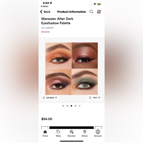 •New• Tarte Maneater After Dark Eyeshadow Palette - Picture 7 of 7